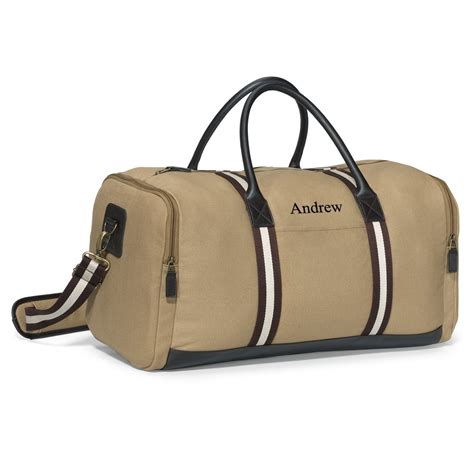 Personalized Canvas Amp Leather Duffle Bag The Man Registry