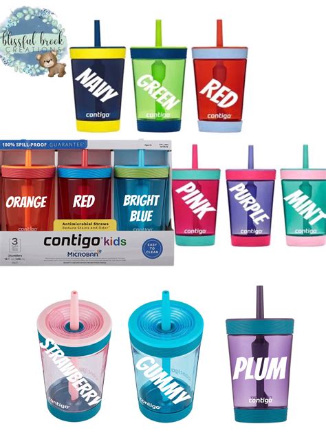 Personalized Contigo Kids Straw Cup Tumbler Toddler Etsy