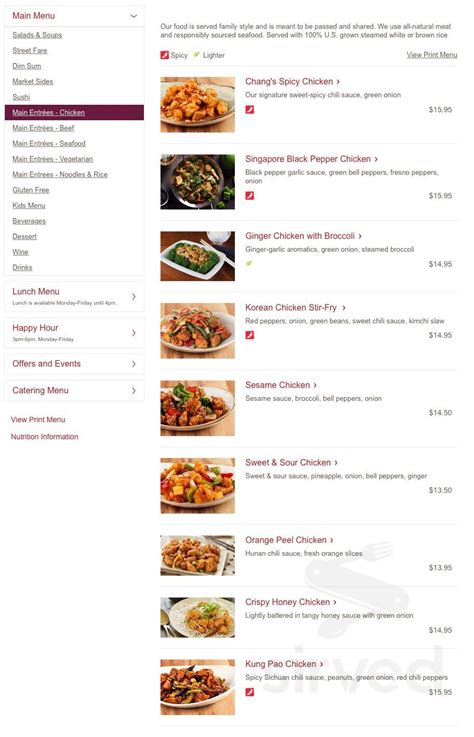 Pf Chang S Menu With Prices 2021 Ezequiel Martindale