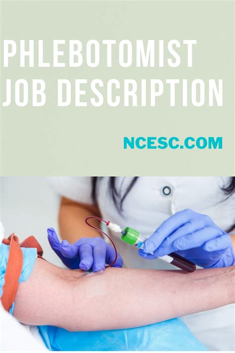 Phlebotomist Job Description Discovering Employment Paths And Travel