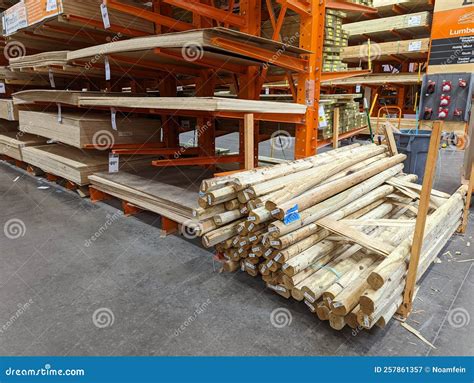 Pile Of Lumber Inside Home Depot Store In America Editorial Photography Image Of Store Pile