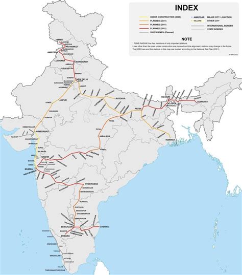 Planned Proposed Bullet Train Routes R Tamilnadu