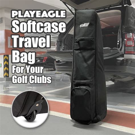 Playeagle Foldable 600D Airline Golf Travel Bag With Wheels Golf Bag