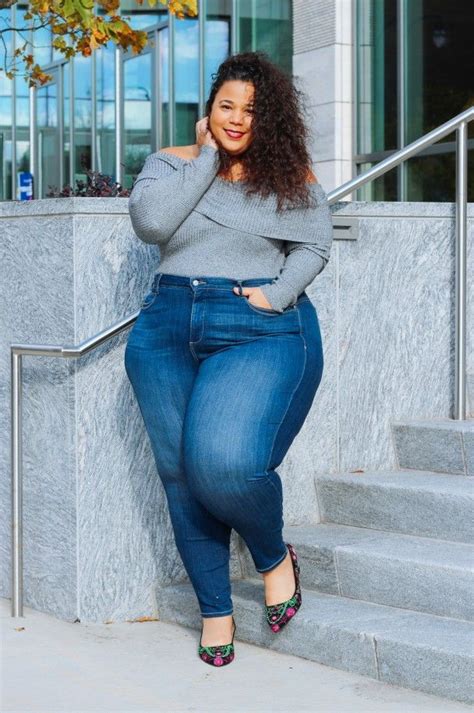 Plus Size Denim Look Moda Feminina Moda Belas Modelos