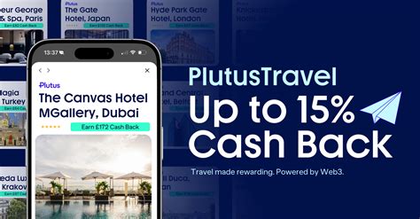 Plutustravel: Earn 15% Cash Back On Web3 Travel Deals! | Plutus