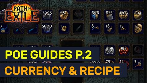 Poe Currency Value Amp Recipe Vendor Tips Beginner Amp 39 S Guide Series Poe Guides Youtube