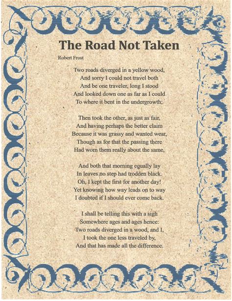 Poem A Day The Road Not Taken The Poetry Book Society