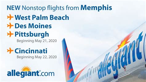 Popular Nonstop Flights To Memphis From 44 Allegiant