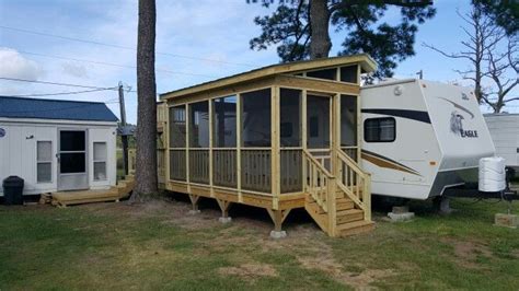 Porch On A Camper By Leisure Time Decking Greensboro Nc Porch For