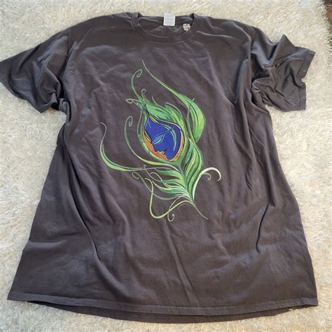 Port Amp Company Graphic T Shirt Artistic Peacock Feather Lord Krishna 3Xl Clothes Design