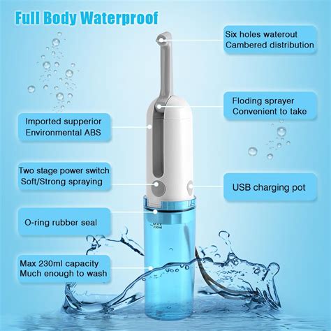 Portable Bidet Llest Electric Rechargeable Mini Handheld Travel Bidet Sprayer With Travel Bag