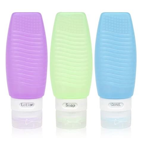 Portable Soft Silicone Travel Bottles Set Leak Proof Shampoo