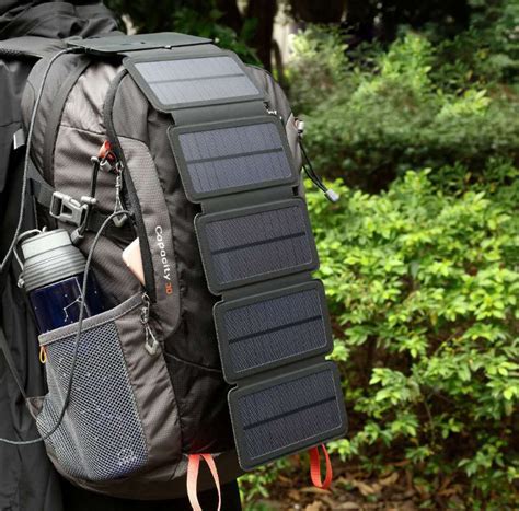 Portable Solar Power Bank With 5 Foldable Solar Panels Faster Than Yo Gizmodern