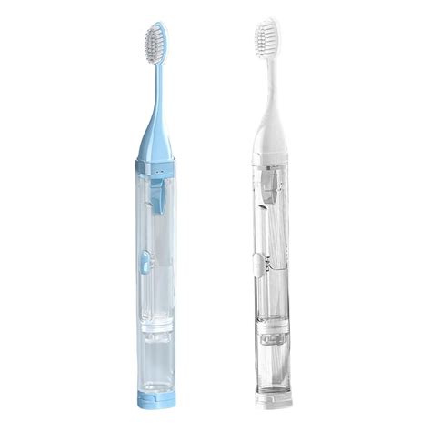 Portable Travel Toothbrush Set With Built In Toothpaste Tube Mini Size