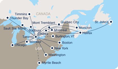 Top Porter Airlines Destinations