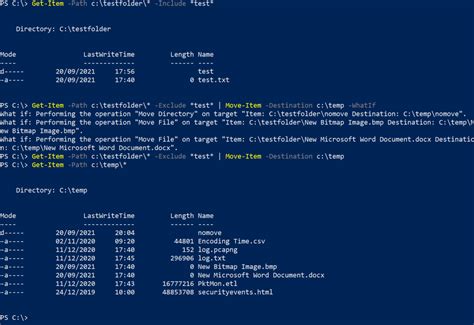 PowerShell Move Without Destination Whatif