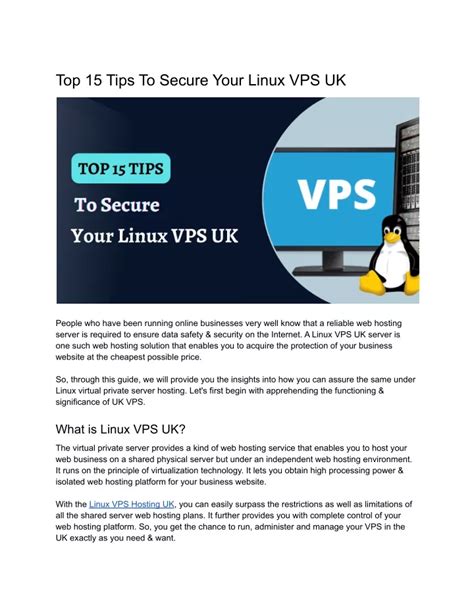 Ppt 15 Tips To Secure Your Linux Vps Uk Powerpoint Presentation Free