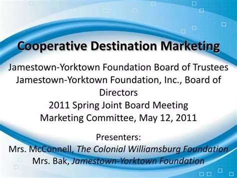 Ppt Cooperative Destination Marketing Powerpoint Presentation Free