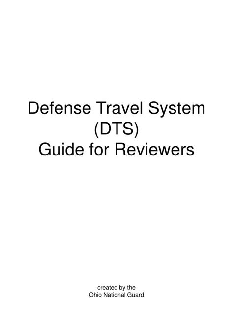 Ppt Defense Travel System Dts Guide For Reviewers Powerpoint