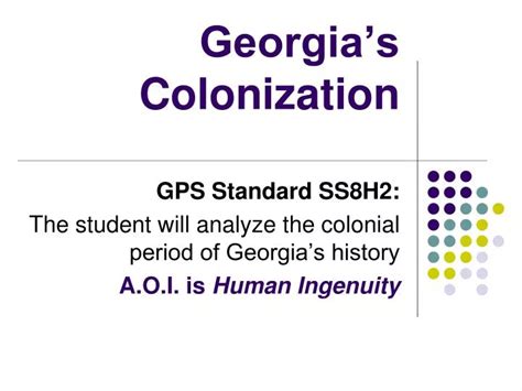 Ppt Georgia Colonization Powerpoint Presentation Free Download Id