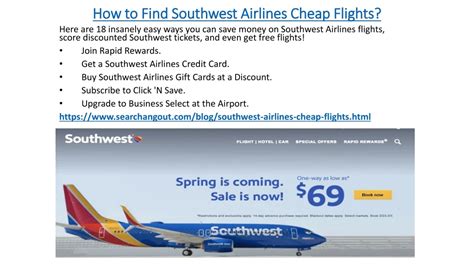 Ppt How To Get Southwest Airlines Cheap Flights Powerpoint