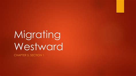 Ppt Migrating Westward Powerpoint Presentation Free Download Id