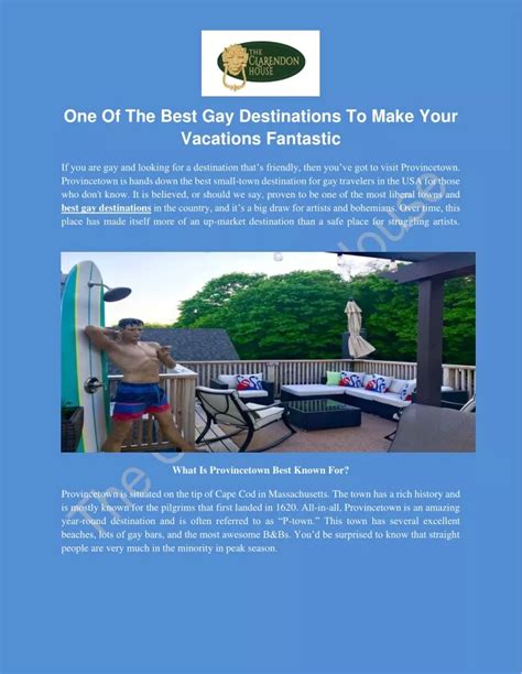 Ppt One Of The Best Gay Destinations To Make Your Vacations Fantastic