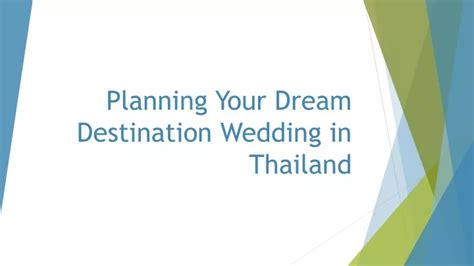 Ppt Planning Your Dream Destination Wedding In Thailand Powerpoint Presentation Id 12623376