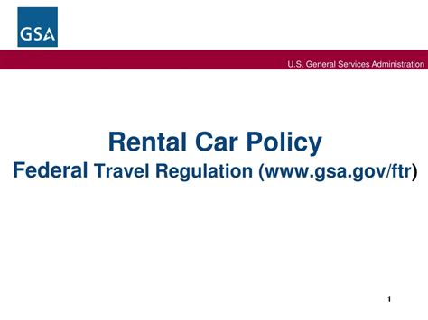 Ppt Rental Car Policy Federal Travel Regulation Gsa Ftr Powerpoint