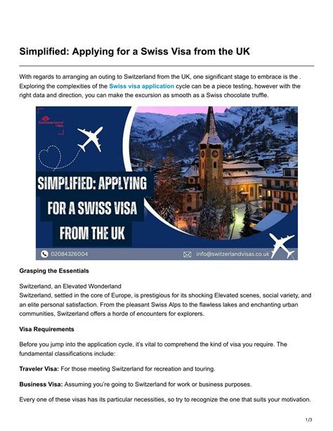 Ppt Simplified Applying For A Swiss Visa From The Uk Powerpoint