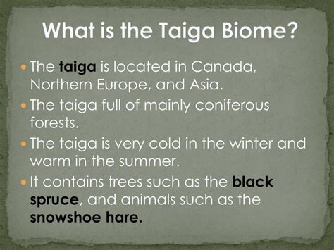 Ppt The Taiga Biome Powerpoint Presentation Free Download Id 203947