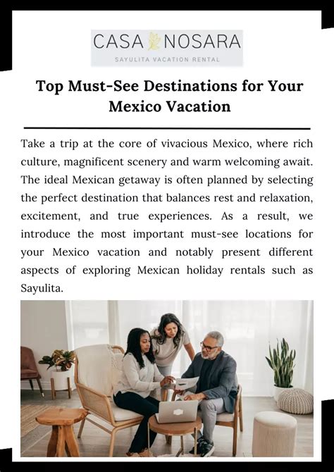 Ppt Top Must See Destinations For Your Mexico Vacation Powerpoint