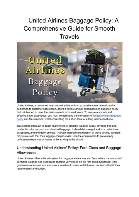 Ppt United Airlines Baggage Policy Pdf Powerpoint Presentation Free