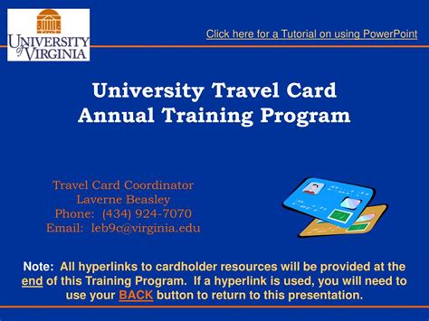 Ppt University Travel Card Annual Training Program Powerpoint