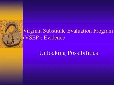 Ppt Virginia Substitute Evaluation Program Vsep Evidence