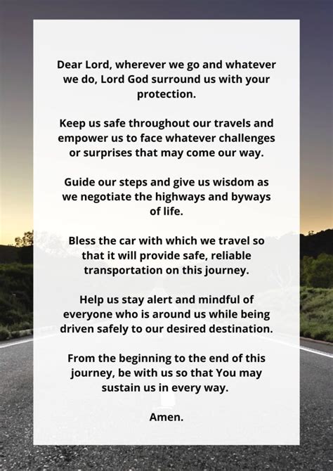 Prayer For Traveling By Car