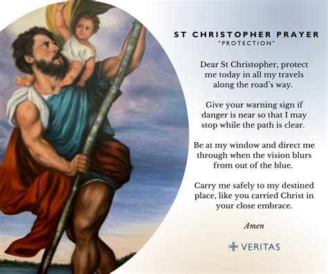 Prayer To St Christopher For Safe Travel Patron Saint Of Travel