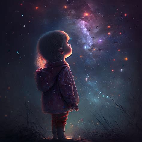 Premium Ai Image Dreaming Of The Stars How A Child S Imagination