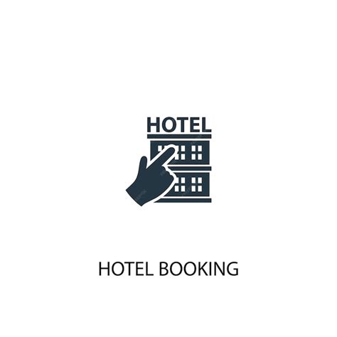 Premium Vector Hotel Booking Icon Simple Element Illustration Hotel