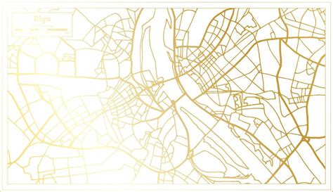 Premium Vector Riga Latvia City Map In Retro Style In Golden Color Outline Map