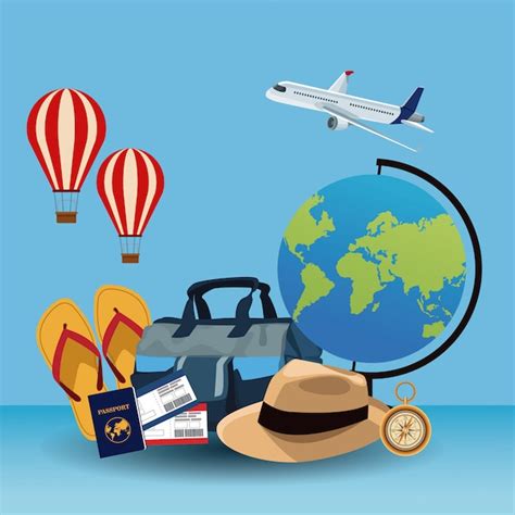 Premium Vector Travel Around The World Concept