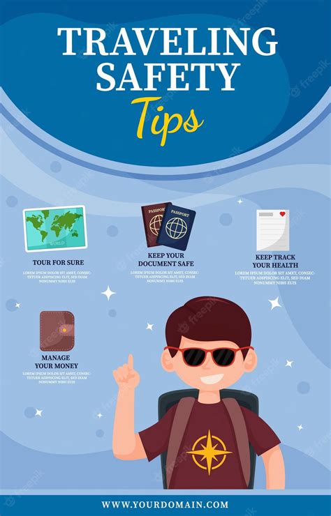 Premium Vector Traveling Safety Tips Poster Template