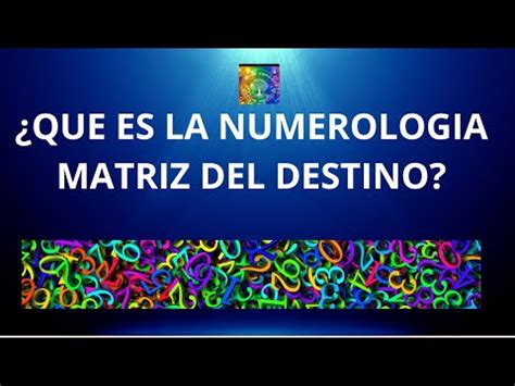 Presento La Numerologia Matriz Del Destino Youtube