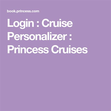 Princess Cruises Travel Agent Login Portal