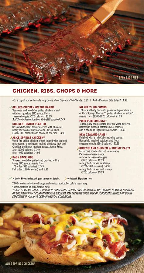 Printable Outback Steakhouse Menu Printable Templates