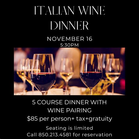 Private Holiday Dinners Pazzo Italiano Restorante Bar Destin