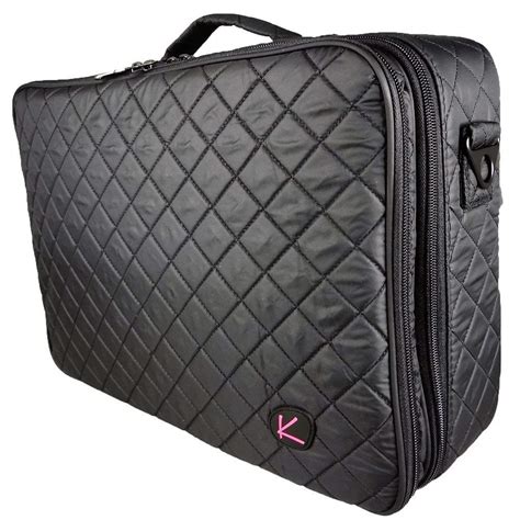 Professional On The Go Makeup Train Case Cosmetic Travel Storage Organizer Bag With Dividers And