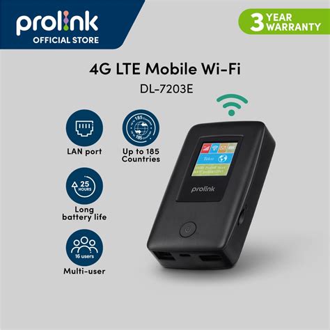 Prolink Dl 7203E 4G Lte Mobile Wifi W Sim Slot Mifi Travel Router