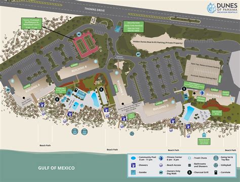 Property Map For Vacation Beach Condos Dunes Of Panama