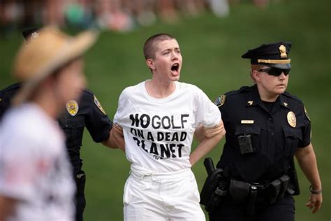 Protesters Disrupt Travelers Golf Tournament